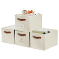 DECOMOMO Fabric Storage Bins, Storage Baskets for Shelves, Green, 4 Pack