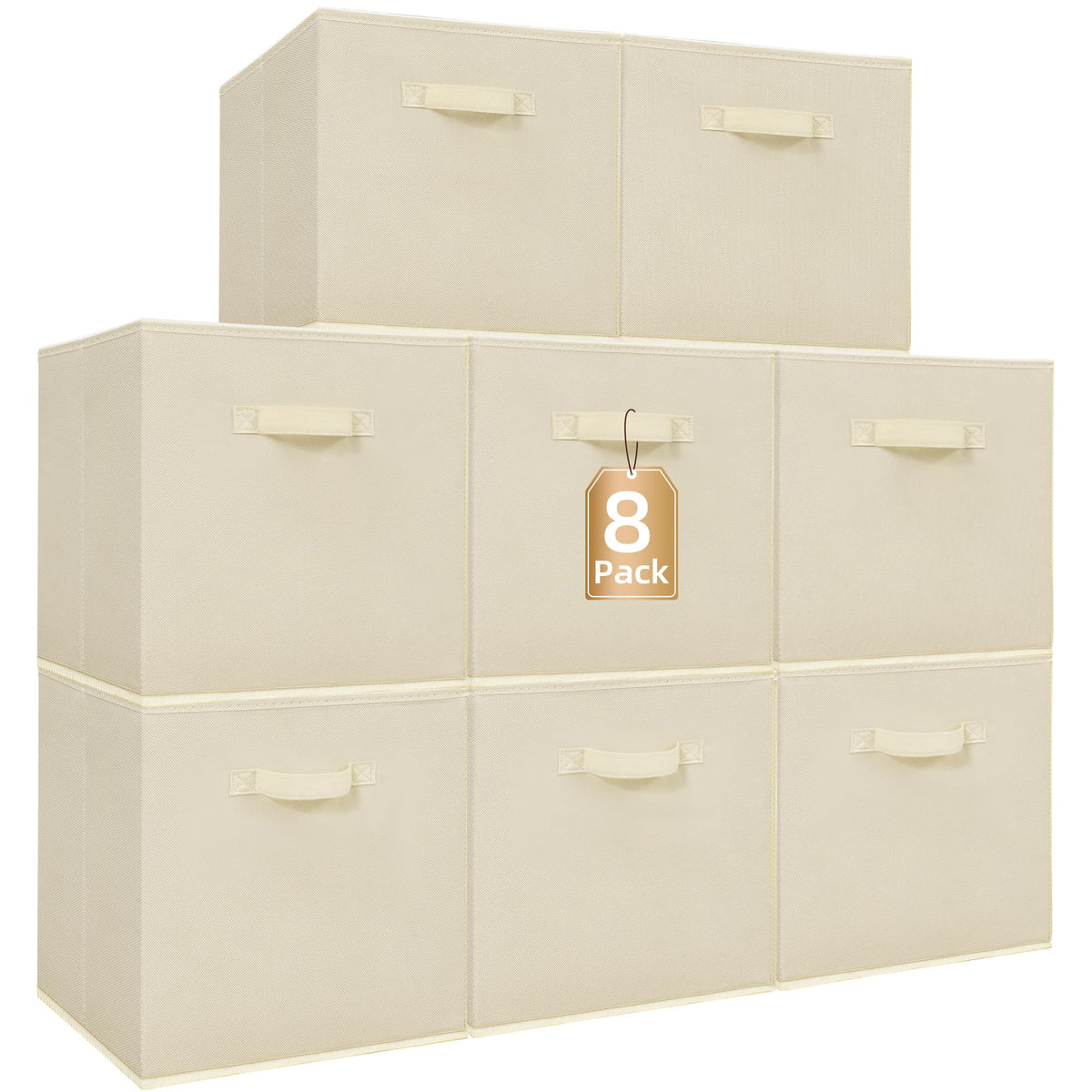 STORAGE MANIAC Storage Cubes, 11 Inch 6 Pack Collapsible Fabric Shelf Bins