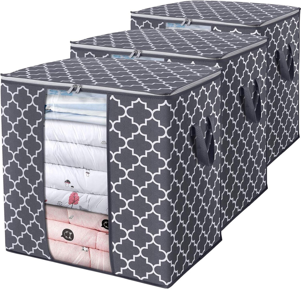 Storage Bags 3 Pack 100L Clothes Organization and Storage Containers