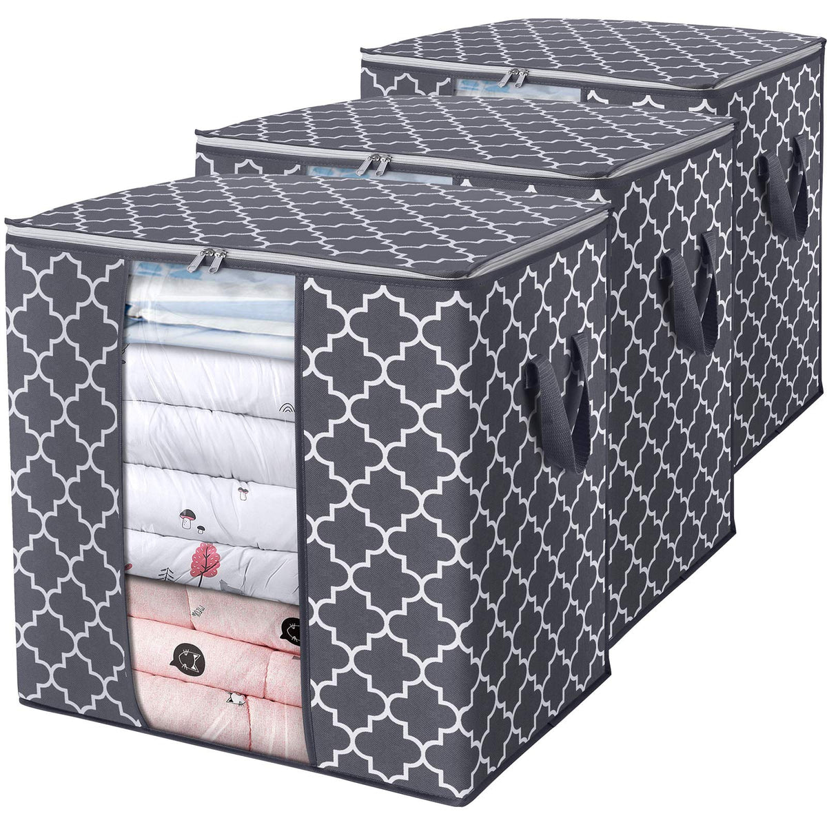 Storage Bags 3 Pack 100L Clothes Organization and Storage Containers
