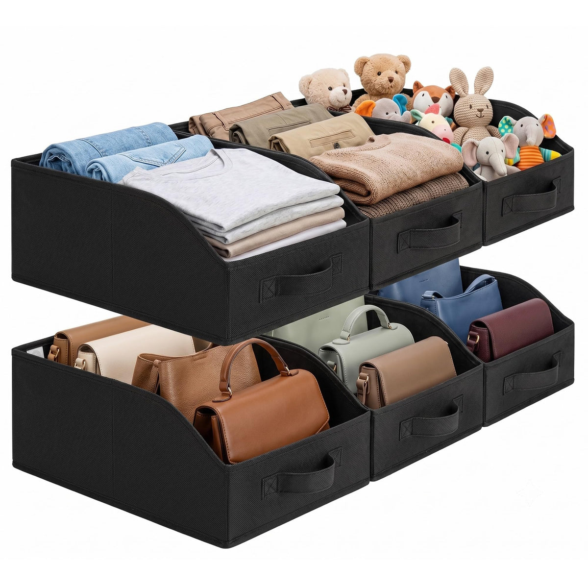 GRANNY SAYS Purse Organizer for Closet, Large, Gray, 3-Pack