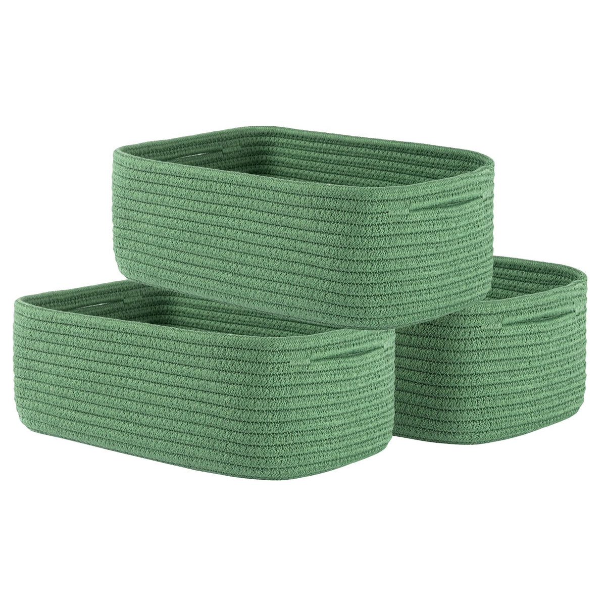 KALLAX Small Woven Storage Basket for Organizing, 12 x 8 x 4.5 inch, 3 Pack