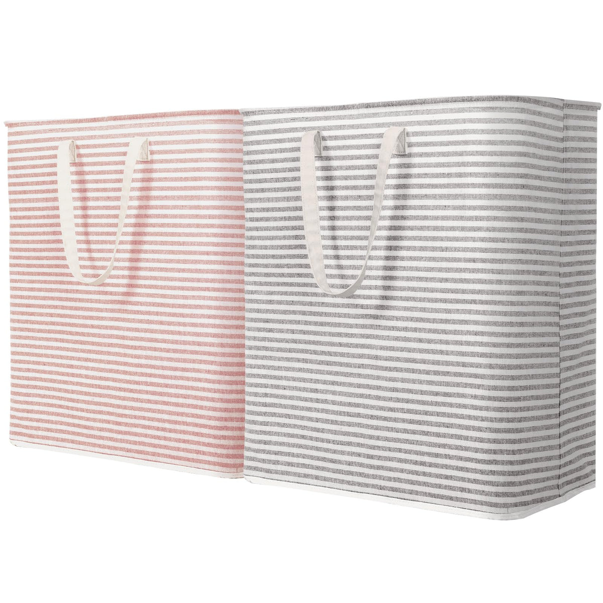 Lifewit 80L Large Laundry Baskets, 2 Pack, Reinforced Handles, Grey
