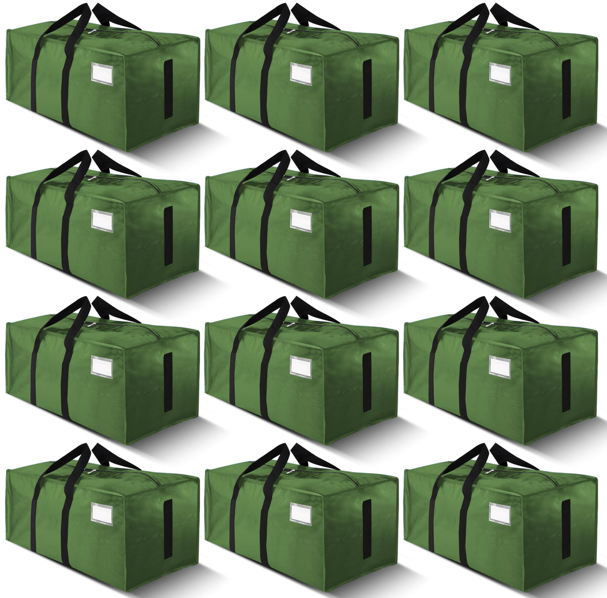 HOMESURE Supports 200lbs Heavy Duty Moving Bags - Strong Zipper & Wrap-Around Handles - Water-Resistant Storage Totes, Durable Alternative to Moving Boxes - 8 Pack - Semi-Transparent