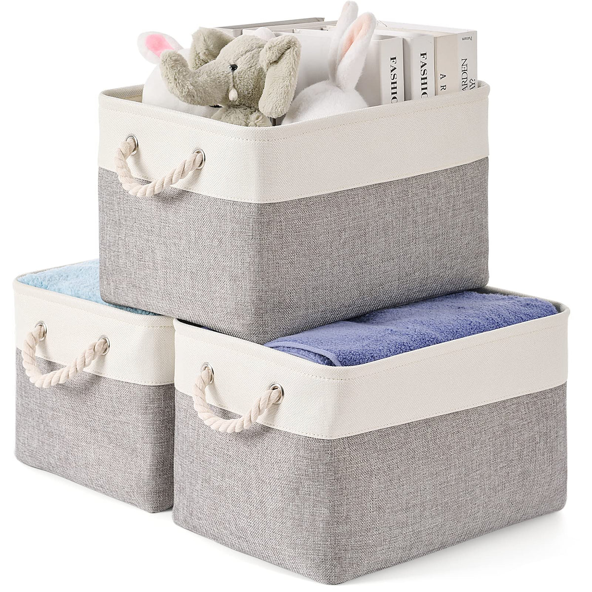 DUHEL Storage Baskets Bins 3 Pack