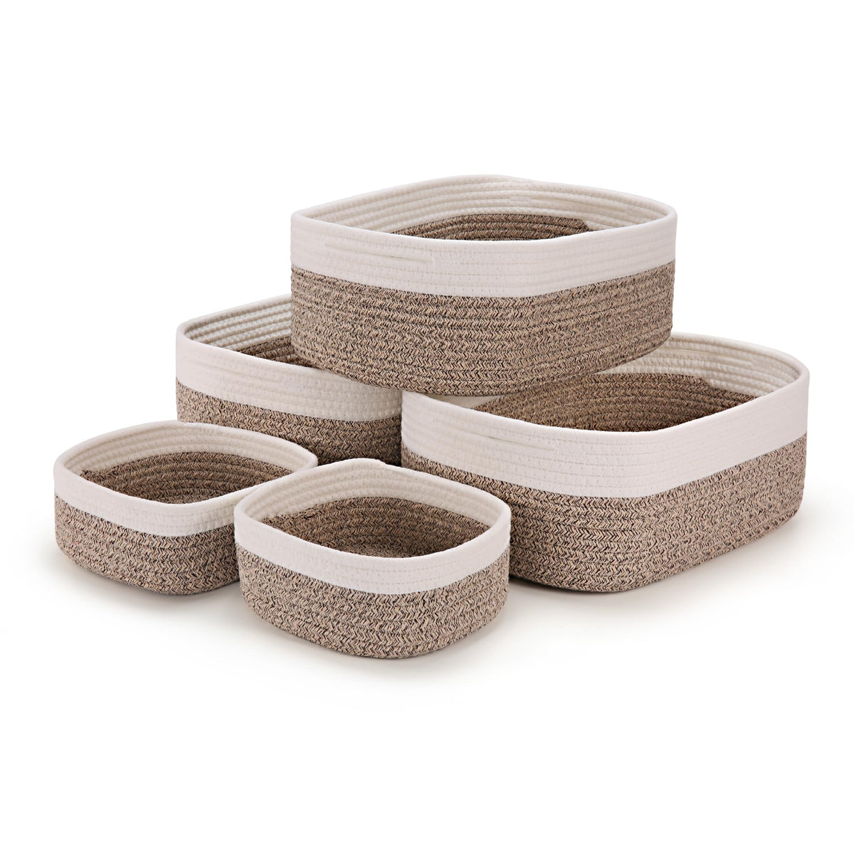 Storage Baskets for Shelves, 4 Pack, 2 Sizes Organizer Bins