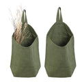 100% Linen Hanging Storage Bags Baskets 2 Pcs, Small Wall Storage Bag for Kitchen, Bedroom, RV Camper Organizer, Sewing Room, Nursery Storage, Kids Room, Linen