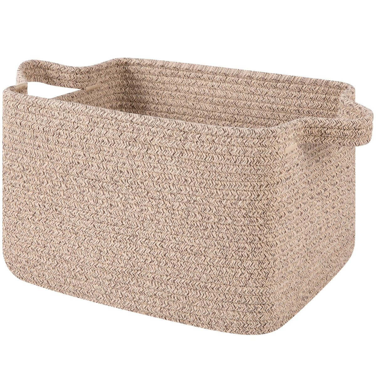 OIAHOMY 30L Woven Storage Basket for Shelves Baskets for Organizing Brown