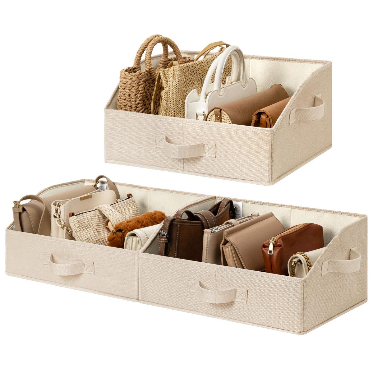 GRANNY SAYS Purse Organizer for Closet, Large, Gray, 3-Pack