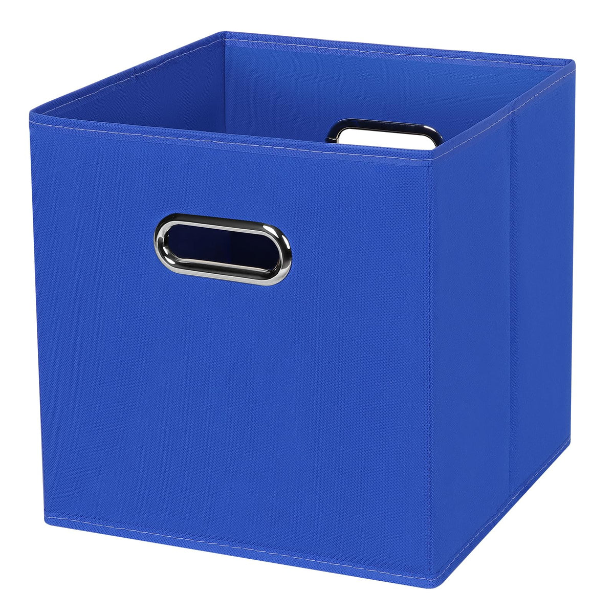 Black Foldable Storage Cubes Bins , Fabric Storage Box Cubes Organizer Baskets with Dual Handles for Home Organizer (Black)