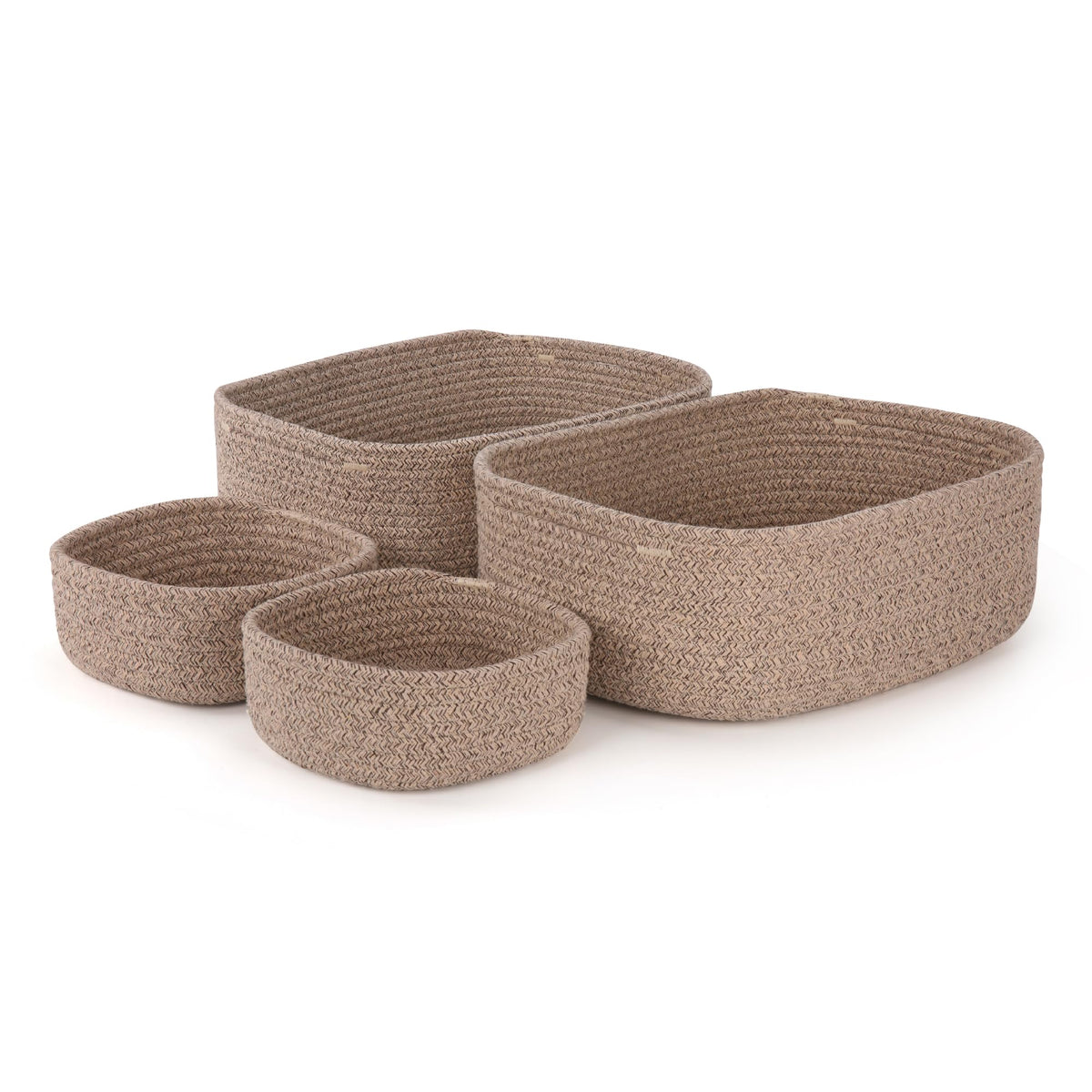 Storage Baskets for Shelves, 4 Pack, 2 Sizes Organizer Bins