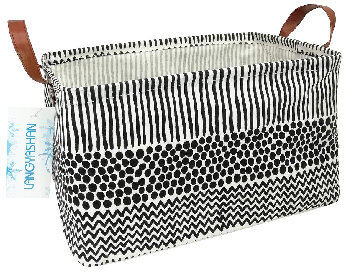 Rectangular Collapsible Grey Point Storage Basket Nursery Organizer