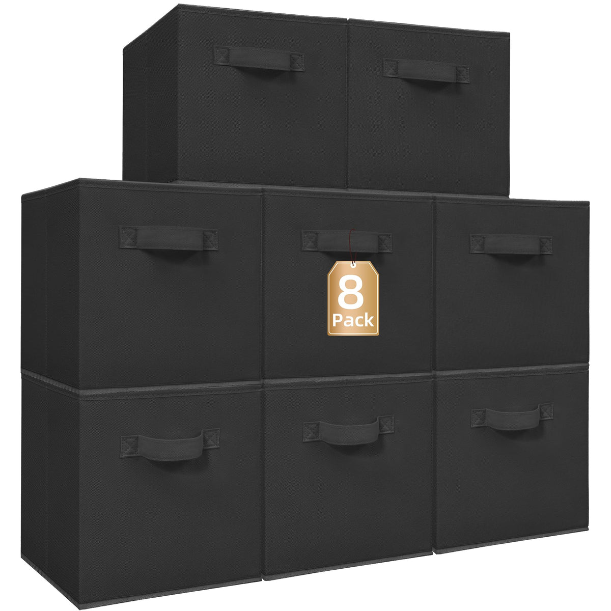 STORAGE MANIAC Storage Cubes, 11 Inch 6 Pack Collapsible Fabric Shelf Bins