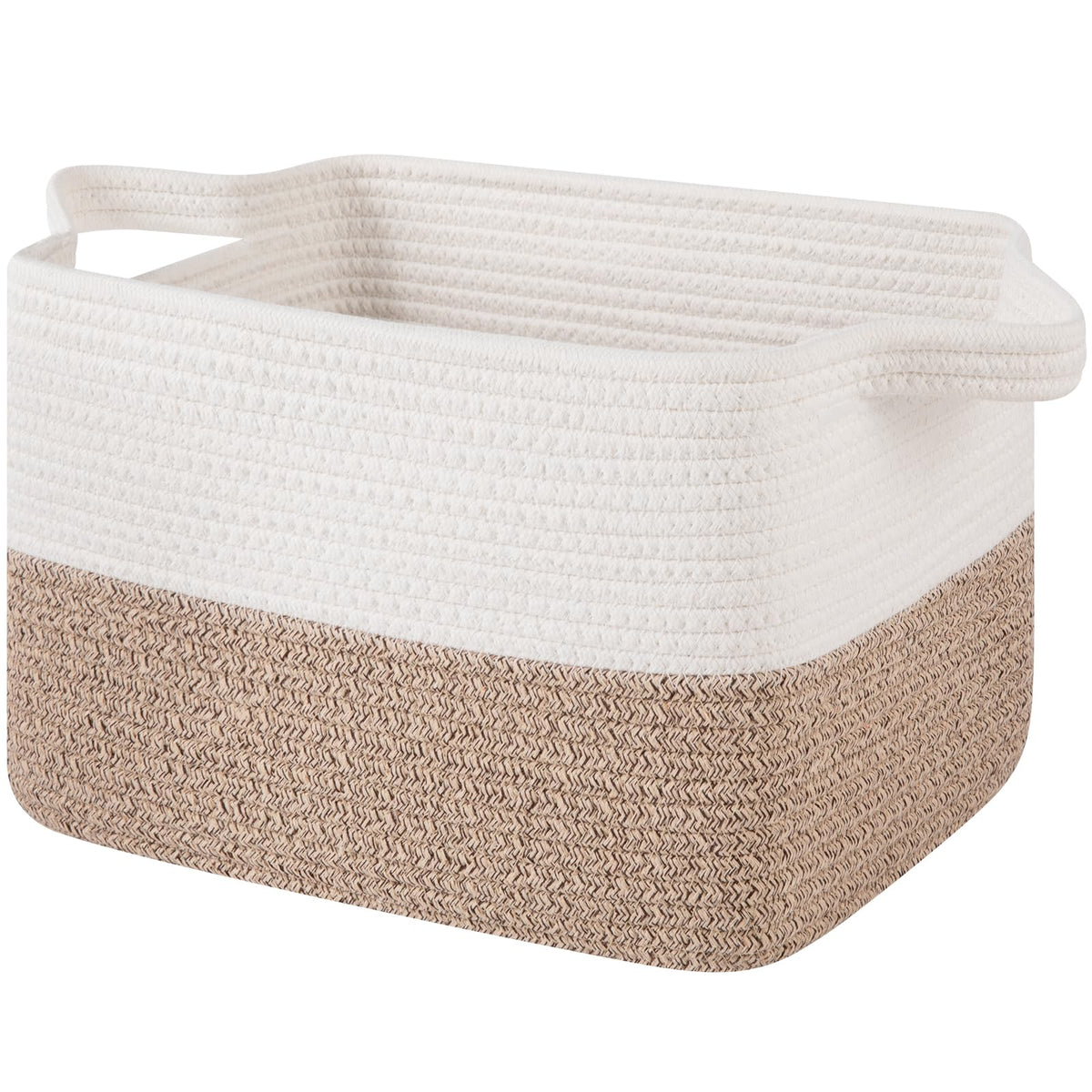 OIAHOMY 30L Woven Storage Basket for Shelves Baskets for Organizing Brown