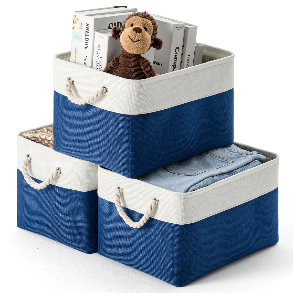 DUHEL Storage Baskets Bins 3 Pack