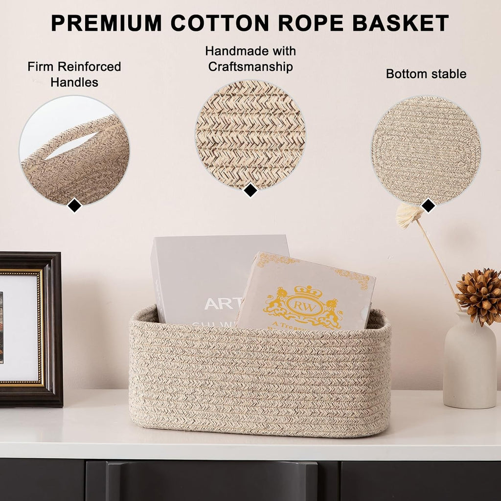 OIASKET 6 Pack Small Storage Baskets for Shelves, Basket for Organizing