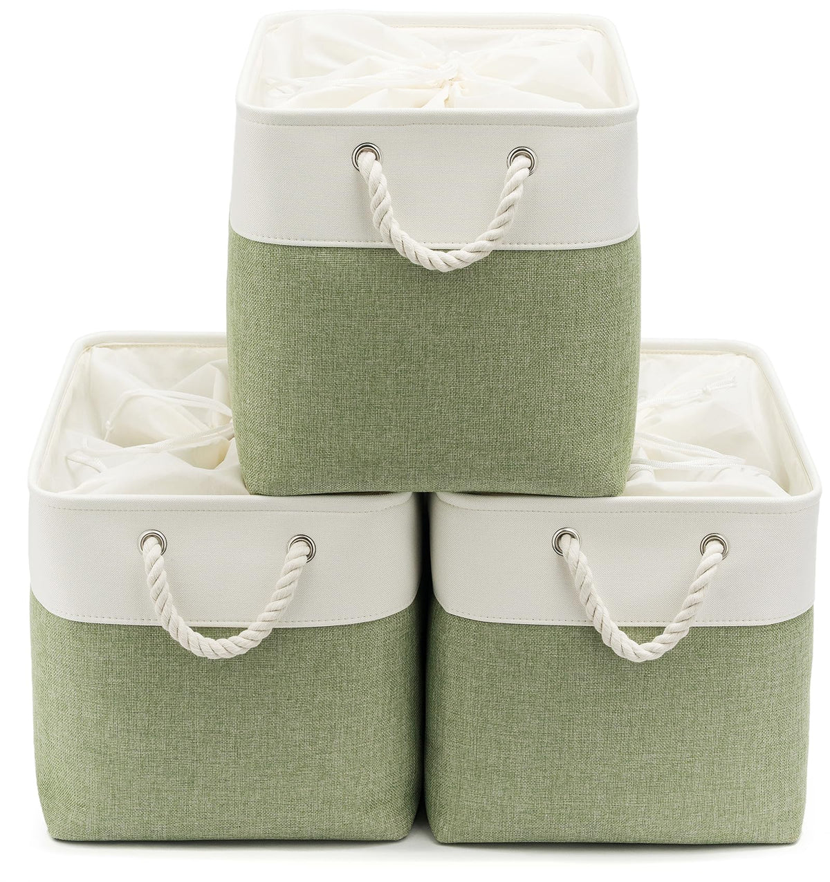 15.7x11.8x8.26 Inch Fabric Large Storage Bins with Handles 3 Pack