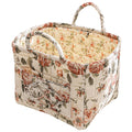 vctops Boho Fabric Quilted Storage Basket for Organizing, Basket Organizer Gift Baskets with Handles, Storage Bins for Toys, Books, Towels, and Clothes, Collapsible Fabric(Pattern F,13"x10.6"x10")