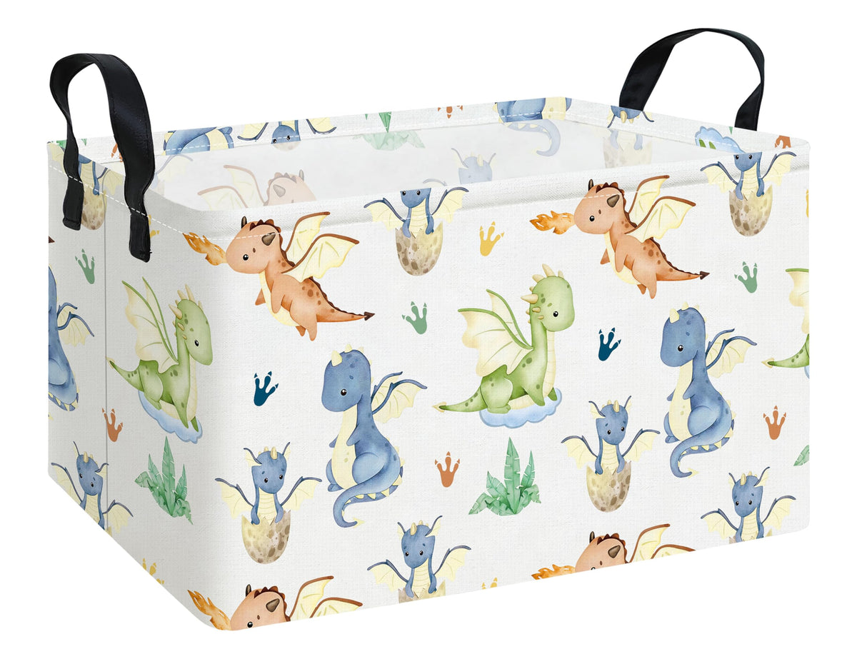 Rectangular Collapsible Grey Point Storage Basket Nursery Organizer