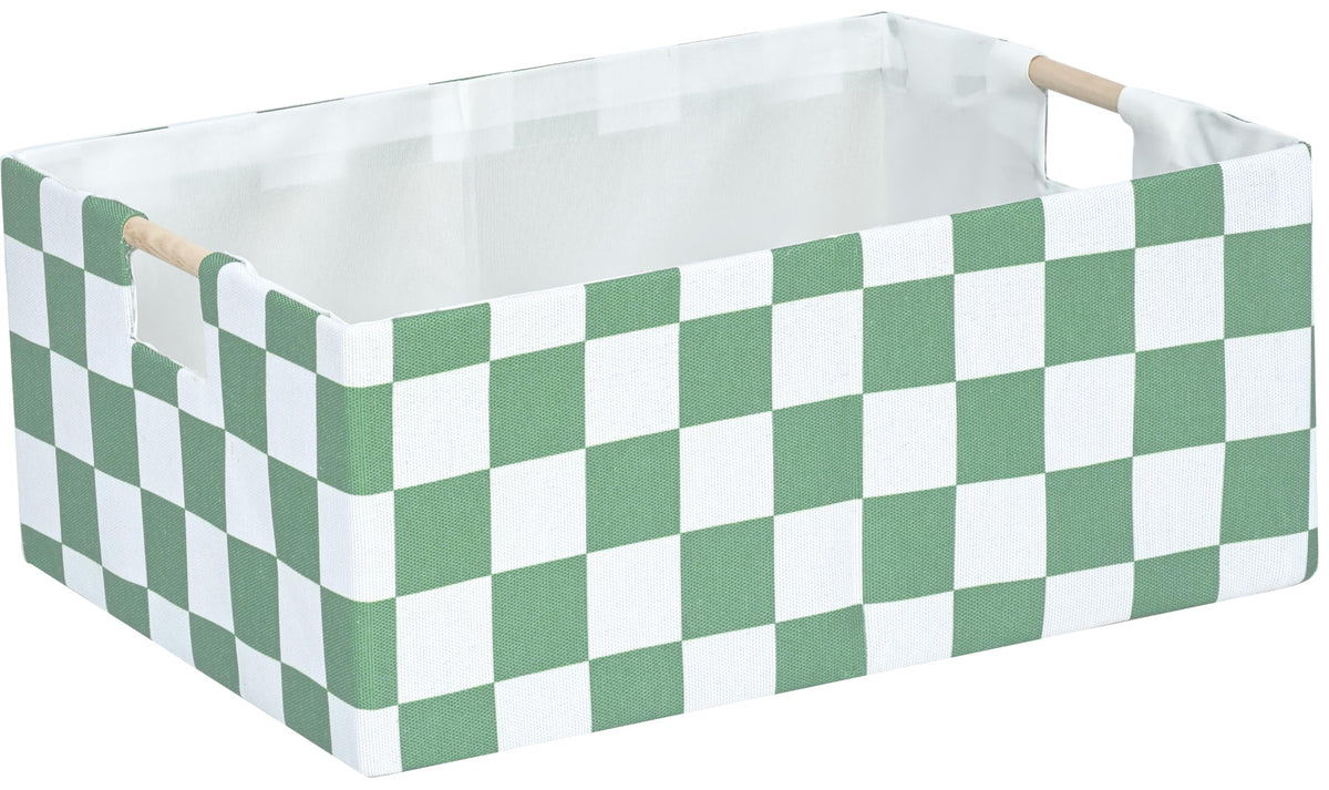 Storage Bin for Shelves Rectangle Closet Baskets Foldable Box with Handles, Gray Storage Bins, Storage Boxes for Home Office Car Dormroom