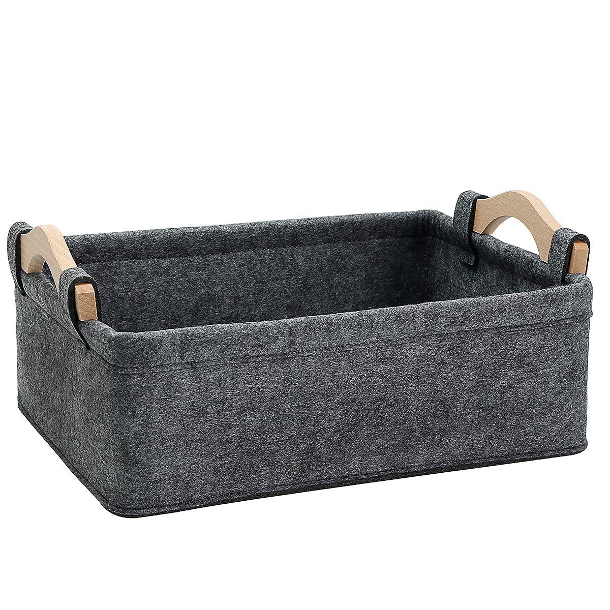 Shallow Storage Baskets Bins Medium Fabric Storage Basket Cube Organizer for Shelves Closet Bedroom Living Room Laundry Room Nursery Storage Basket