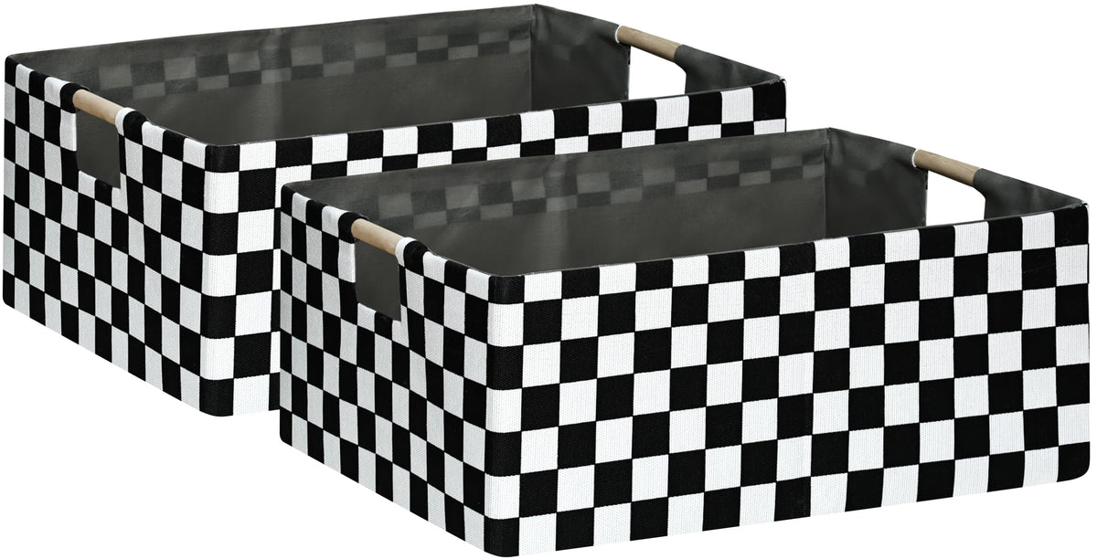 Storage Bin for Shelves Rectangle Closet Baskets Foldable Box with Handles, Gray Storage Bins, Storage Boxes for Home Office Car Dormroom