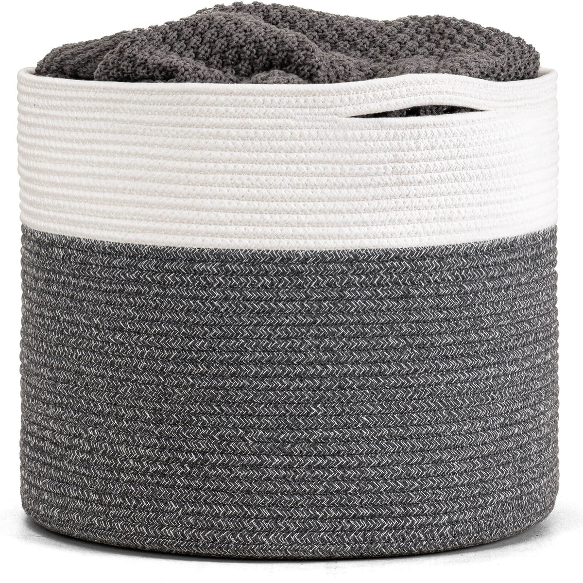 Goodpick Woven Rope Basket for Blankets Fit Nursery & Living Room, 45L