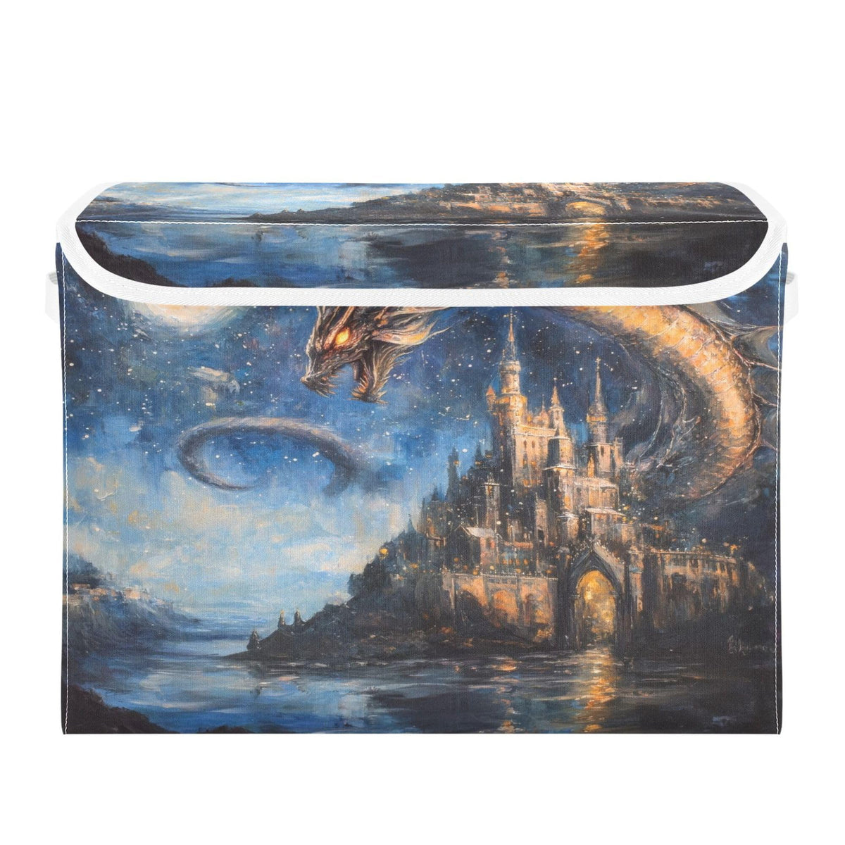Vintage Colorful Herbs and Wild Flowers Floral Storage Bins with Lids and Carrying Handle,Foldable Storage Boxes Organizer Containers Baskets Cube with Cover for Home Bedroom Closet Office