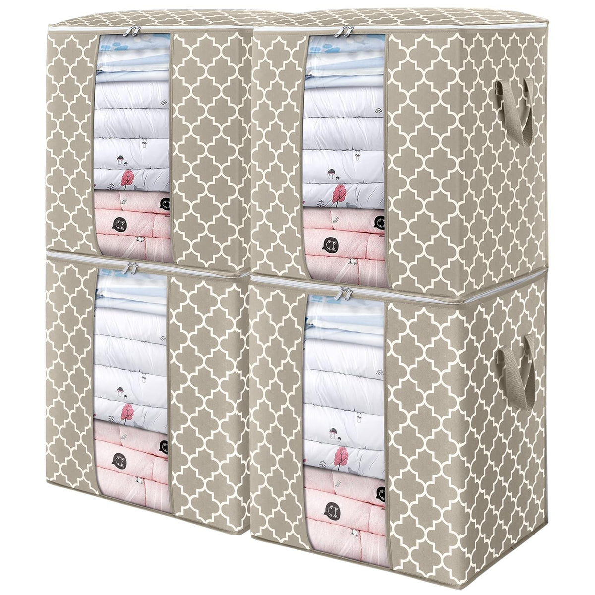 Storage Bags 3 Pack 100L Clothes Organization and Storage Containers