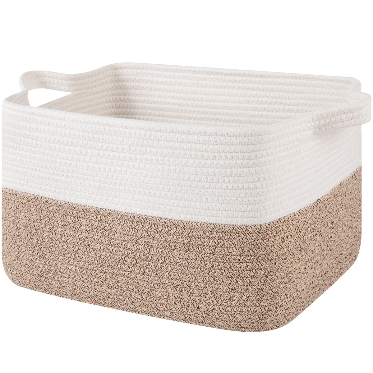 OIAHOMY 30L Woven Storage Basket for Shelves Baskets for Organizing Brown