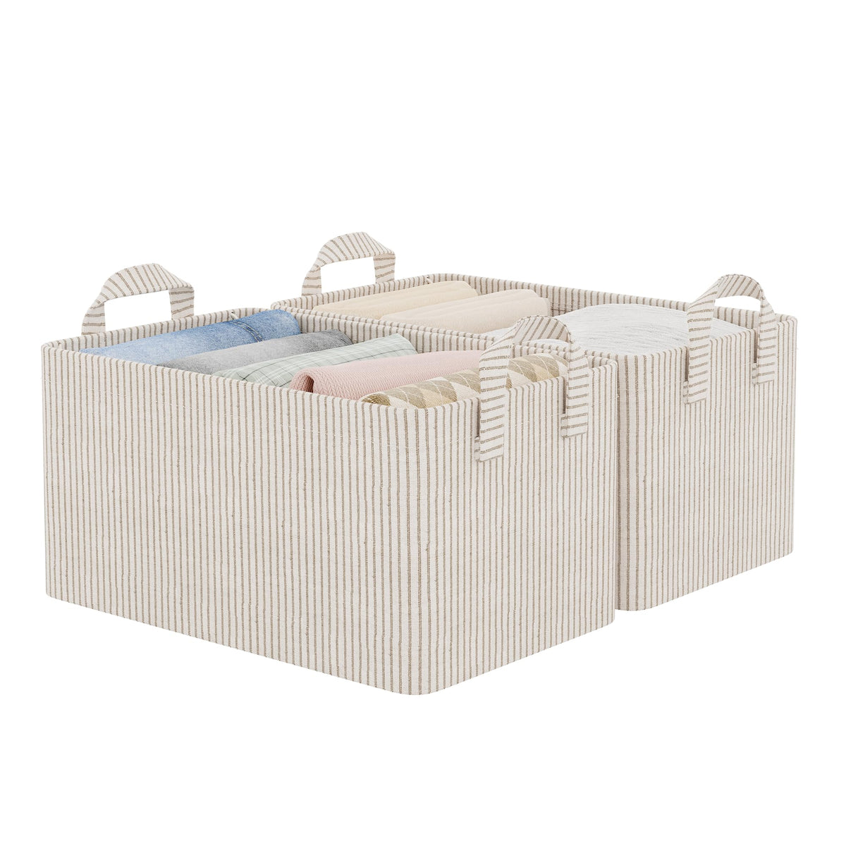 StorageWorks Storage Basket for Shelves, Storage Bins, Natural, 2-Pack