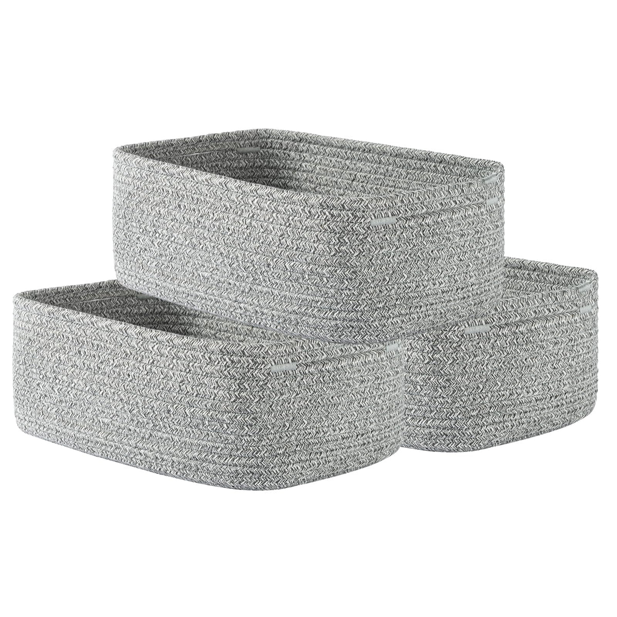 KALLAX Small Woven Storage Basket for Organizing, 12 x 8 x 4.5 inch, 3 Pack