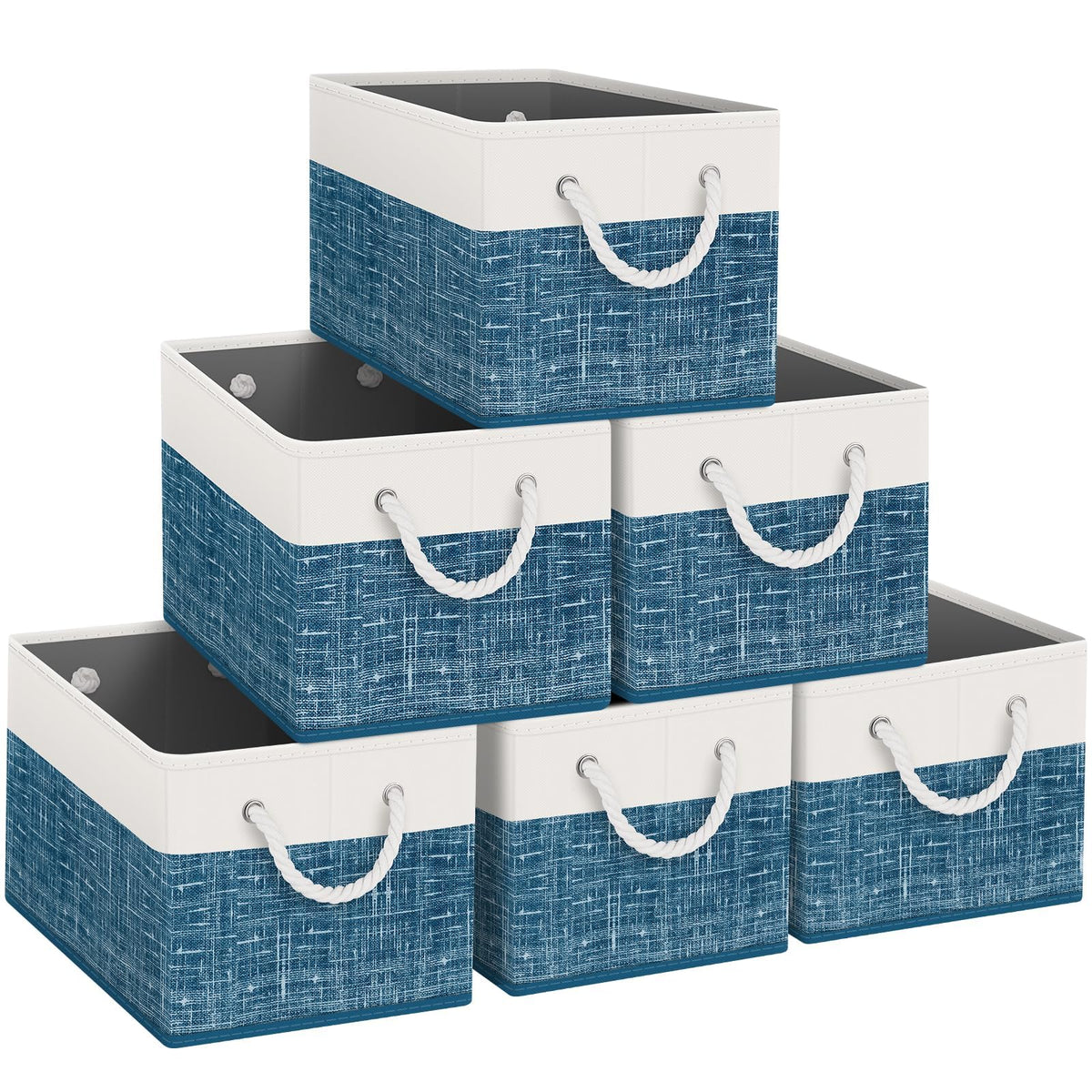 Fab totes Storage Bins Foldable Storage Baskets with Rope Handles