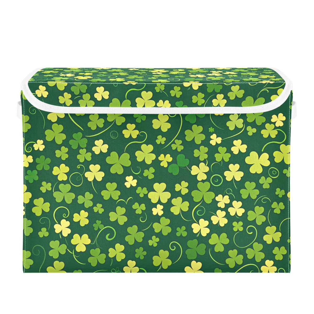 Vintage Colorful Herbs and Wild Flowers Floral Storage Bins with Lids and Carrying Handle,Foldable Storage Boxes Organizer Containers Baskets Cube with Cover for Home Bedroom Closet Office