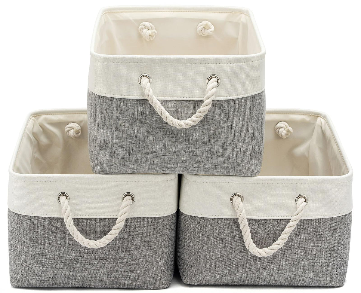 15.7x11.8x8.26 Inch Fabric Large Storage Bins with Handles 3 Pack