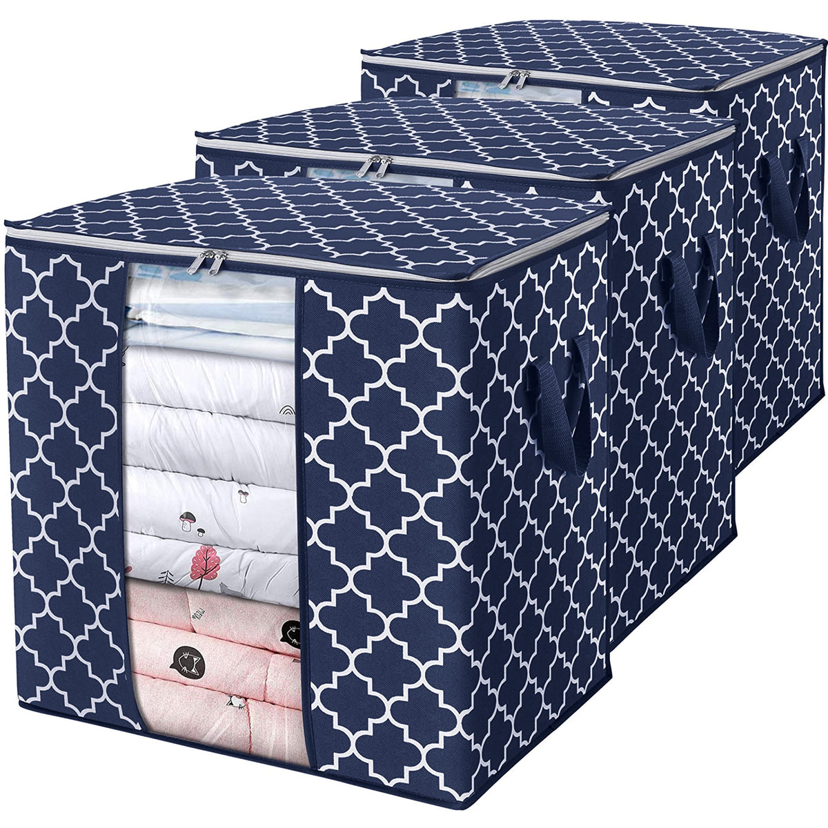 Storage Bags 3 Pack 100L Clothes Organization and Storage Containers