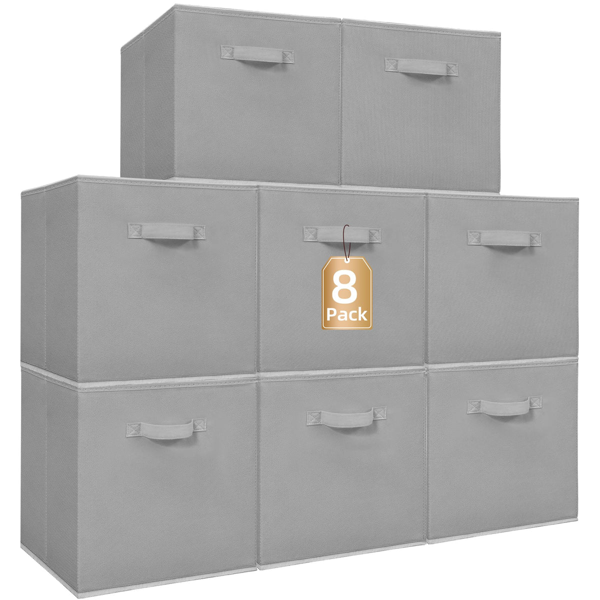 STORAGE MANIAC Storage Cubes, 11 Inch 6 Pack Collapsible Fabric Shelf Bins