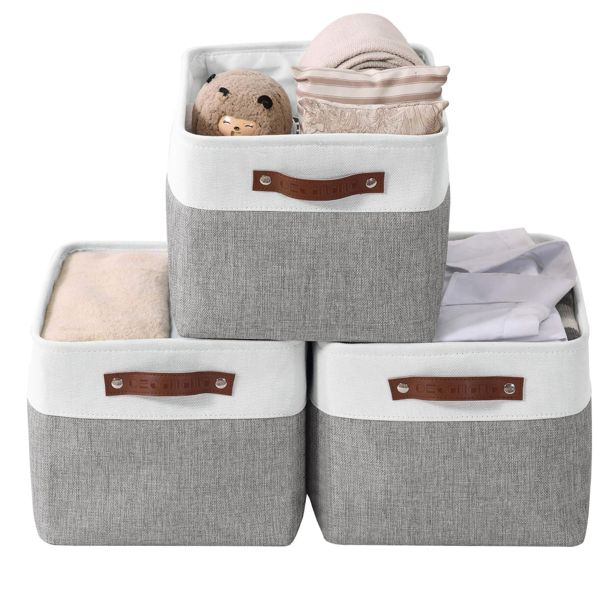 DECOMOMO Storage Bins, Large Fabric Storage Baskets for Shelves 1 Pack