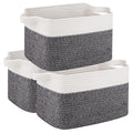 OIAHOMY 3-Pack Storage Basket Organizing Woven Basket for Shelves Brown