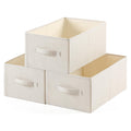 Linen Folding Storage Bins, 3 Pack Large Storage Baskets, Washable, Clothing Storage Bins with Handle, Closet Organizer for Storage Sweater,Sheets(dark grey, 18½"x11 x8½)