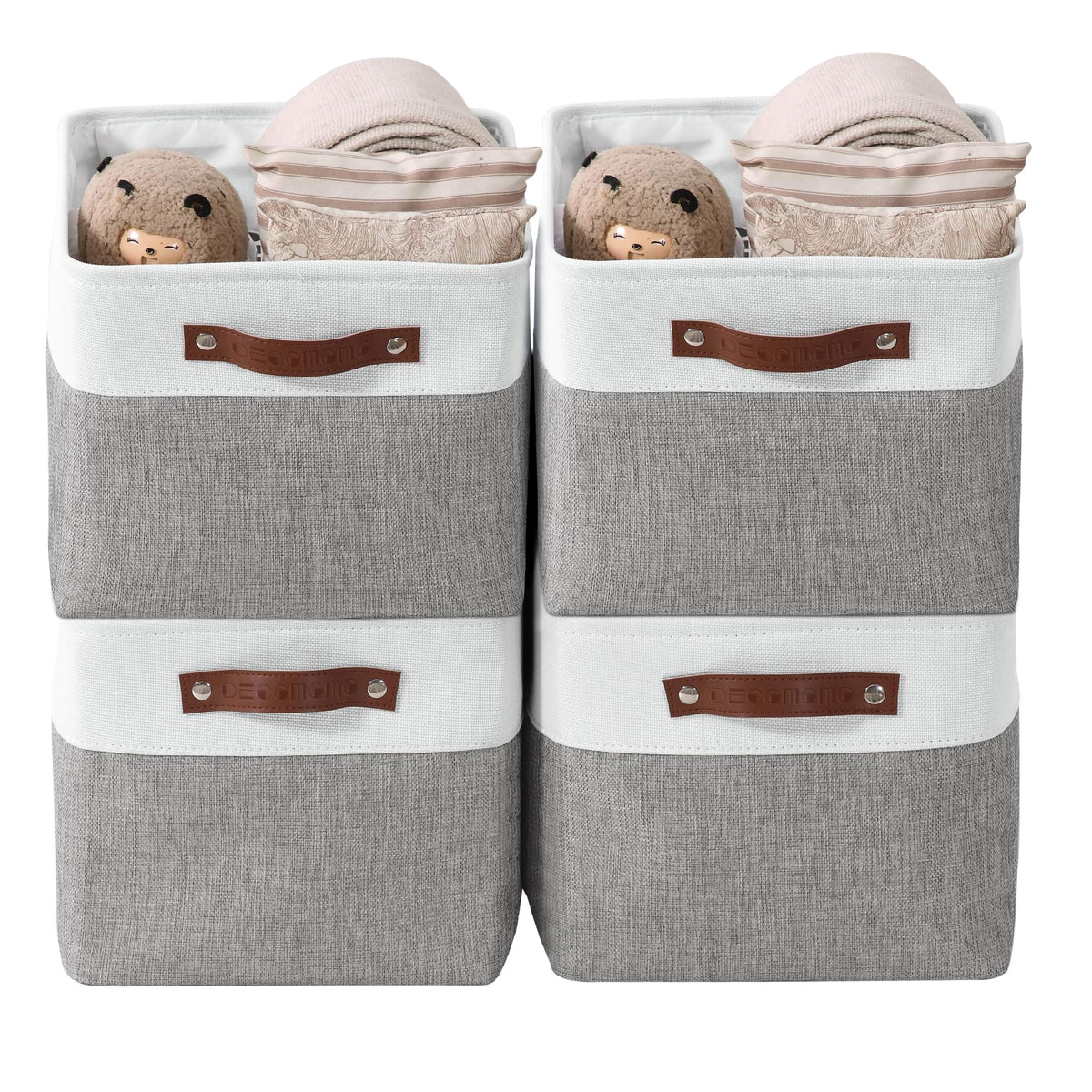 DECOMOMO Storage Bins, Large Fabric Storage Baskets for Shelves 1 Pack