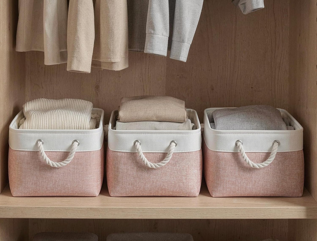 15.7x11.8x8.26 Inch Fabric Large Storage Bins with Handles 3 Pack