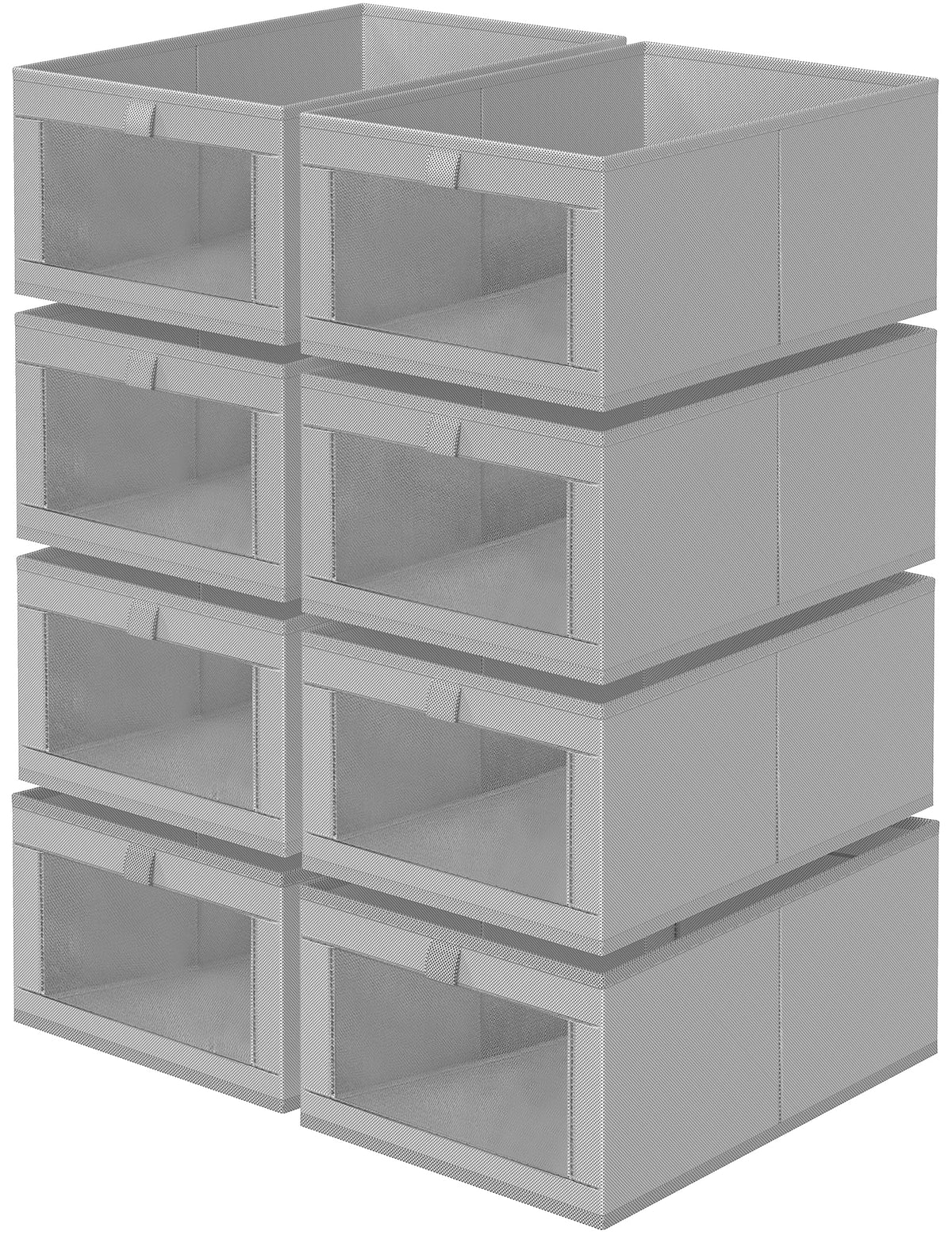 Criusia 6 Pack Linen Closet Organizers and Storage, Large Linen Closet Baskets for Organization, Foldable Storage Containers for Clothing, Towels, Toys, Jeans, Books, Shelves, Beige