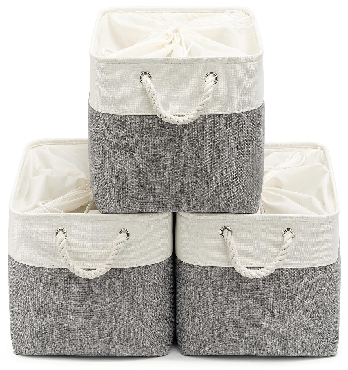 15.7x11.8x8.26 Inch Fabric Large Storage Bins with Handles 3 Pack