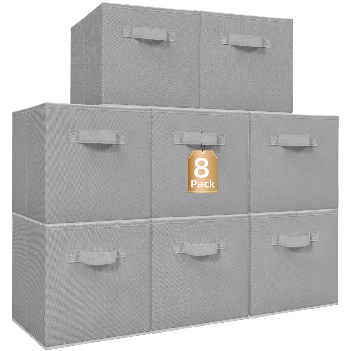 STORAGE MANIAC Storage Cubes, 11 Inch 6 Pack Collapsible Fabric Shelf Bins