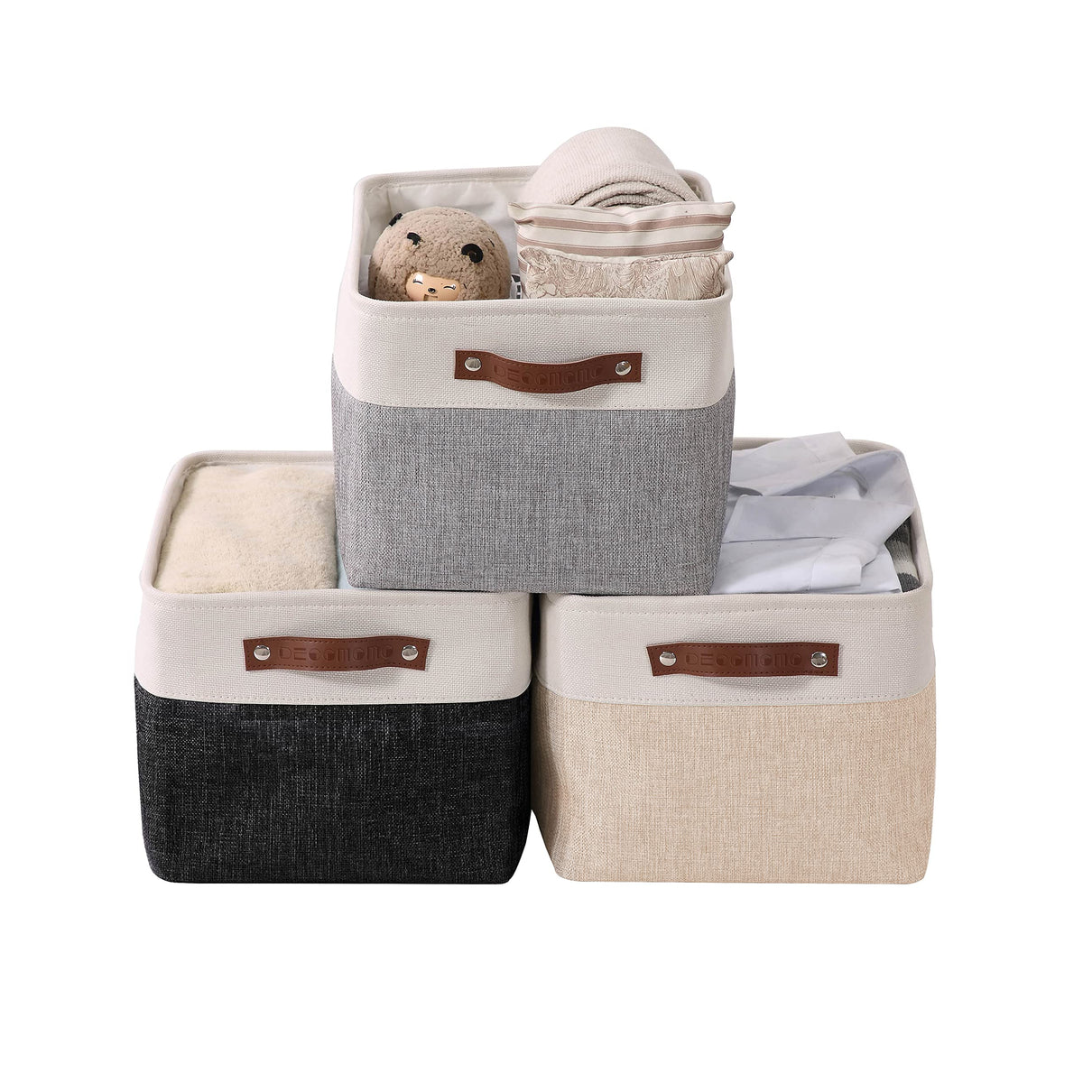 DECOMOMO Storage Bins, Large Fabric Storage Baskets for Shelves 1 Pack