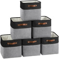 FinishingBo 11 inch Cube Storage Bin 6 Pack, Cube Organizer Bins