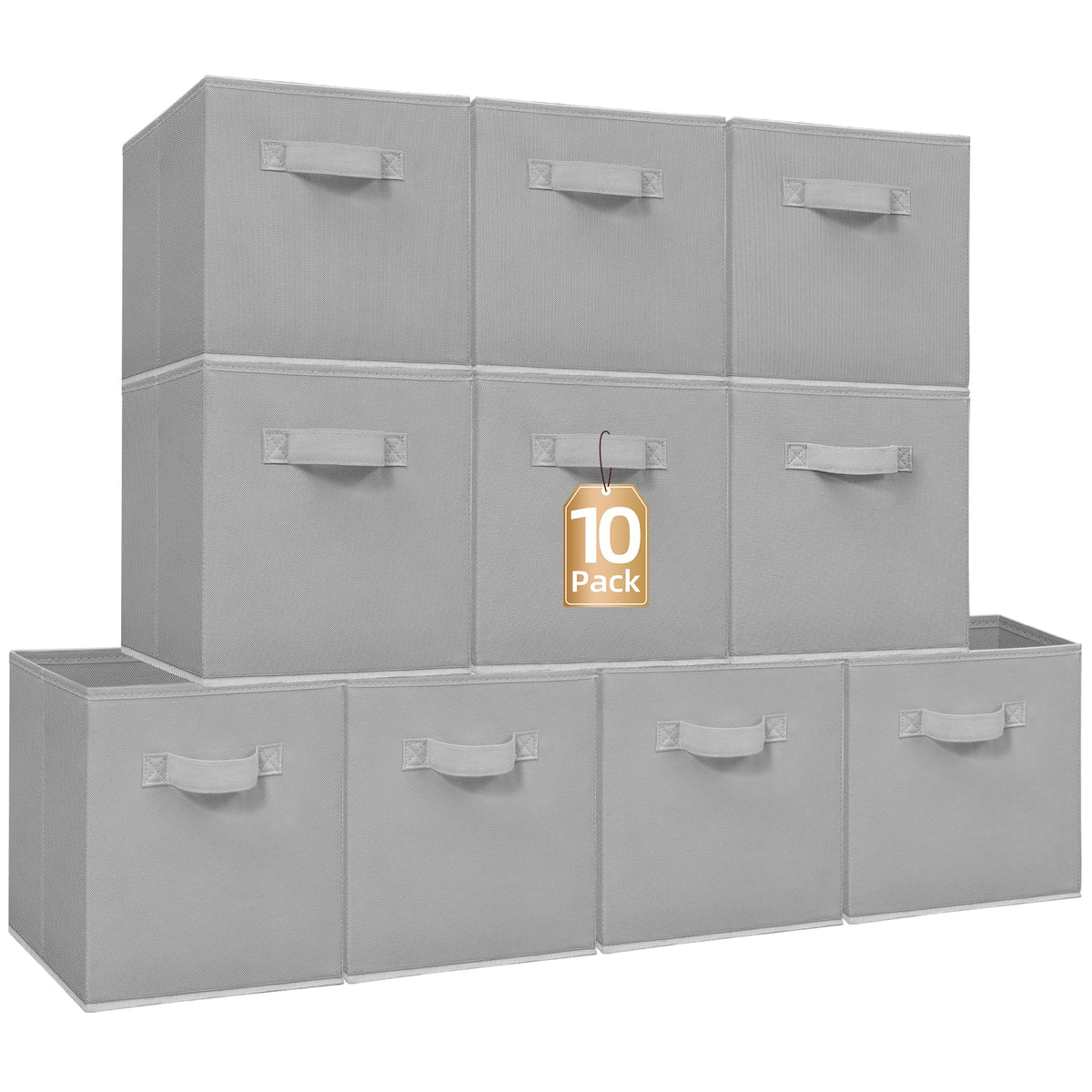 STORAGE MANIAC Storage Cubes, 11 Inch 6 Pack Collapsible Fabric Shelf Bins