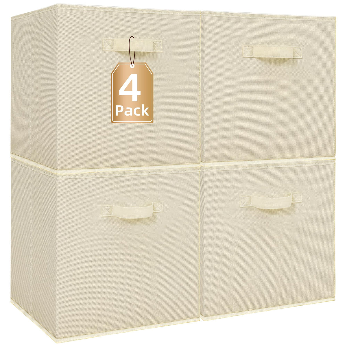 STORAGE MANIAC Storage Cubes, 11 Inch 6 Pack Collapsible Fabric Shelf Bins